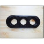 Bironi Рамка 3-х постовая пластик черный