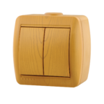 Lezard NATA выключатель 2 кл. Ольха