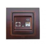 EL-BI Zena розетка КОМПЬЮТЕР (CAT6) Темный орех механизм