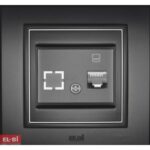 EL-BI Zena розетка Компьютер Черный механизм