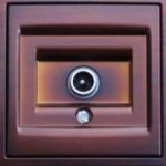 EL-BI Zena розетка ТV Темный орех механизм