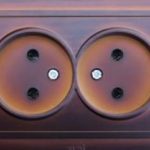 EL-BI Zena розетка б/з 2-ая Тёмный орех