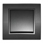 EL-BI Zena выключатель 1 кл. Черный механизм