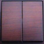 EL-BI Zena выключатель 2 кл. проход. Темный орех механизм