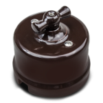 Bironi Перекрестный выключатель керамика коричневый