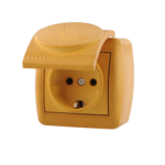 Lezard NATA розетка с крышкой Ольха