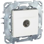 Розетка телевизионная проходная Schneider Unica белый