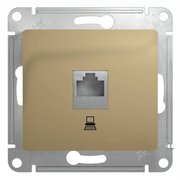 Schneider electric GLOSSA РОЗЕТКА компьютерная RJ45 кат.5E, ТИТАН