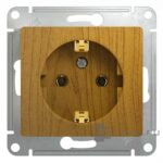 Schneider electric GLOSSA РОЗЕТКА с заземлением, ДЕРЕВО ДУБ