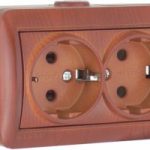 Lezard NATA розетка 2-я с/з Вишня