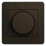 Schneider electric GLOSSA СВЕТОРЕГУЛЯТОР (диммер) поворотный, 300Вт, в сборе, ШОКОЛАД