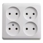 Schneider Этюд розетка 4-я б/з белая
