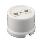 Bironi Компьютерная розетка двойная пластик белый