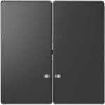 Клавиша двойная с окошком Merten D-life антрацит MTN3420-6034