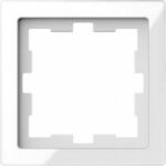 Рамка одинарная Merten D-life белый кристалл, стекло