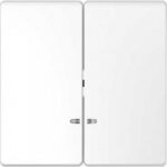 Клавиша двойная с окошком Merten D-life белый лотос MTN3420-6035