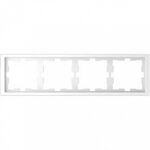 Рамка четверная Merten D-life белый лотос