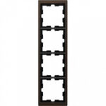 Рамка четверная Merten D-life мокко металл