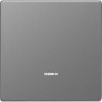 Клавиша одинарная с окошком Merten D-life нержавеющая сталь MTN3320-6036