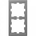 Рамка двойная Merten D-life нержавеющая сталь