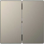 Клавиша двойная Merten D-life никель металл MTN3400-6050