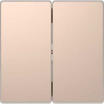 Клавиша двойная Merten D-life шампань металл MTN3400-6051