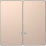 Клавиша двойная с окошком Merten D-life шампань металл MTN3420-6051