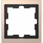Рамка одинарная Merten D-life шампань металл