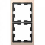 Рамка двойная Merten D-life шампань металл