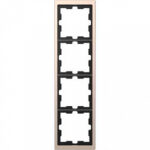 Рамка четверная Merten D-life шампань металл