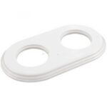 Bironi Рамка 2-х постовая пластик белый