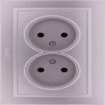 EL-BI Zena розетка б/з 2-ая Серебро