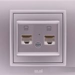 EL-BI Zena розетка КОМПЬЮТЕР 2-й Серебро механизм