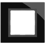 Рамка Simon 82 на 1 пост (черная, стекло)