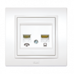 EL-BI Zena розетка TF + комп. белая механизм