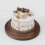 Выключатель двухклавишный  мрамор керамика