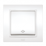 Кнопка звонка EL-BI Zena белая механизм