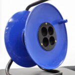 Катушка с розетками пустая 4-я б/з синяя