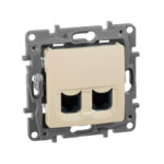 Legrand ETIKA Двойная розетка RJ 45 категория 5е UTP  слоновая кость