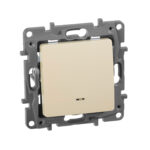 Legrand ETIKA Выключатель 1кл. с подсв. с слоновая кость механизм