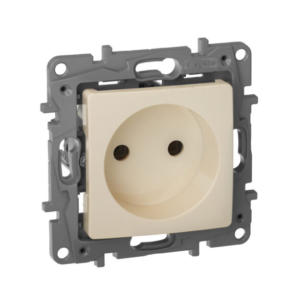 Legrand ETIKA Розетка без заземления слоновая кость механизм