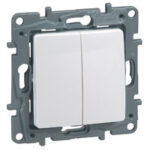 Legrand ETIKA Выключатель 2кл. белый механизм
