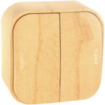 Legrand Quteo Выключатель 2 кл. дерево