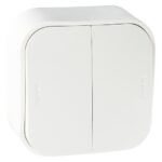 Legrand Quteo Выключатель 2 кл. крем