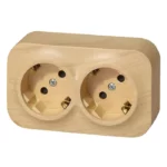 Legrand Quteo Розетка 2 б/з дерево