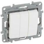 Legrand ETIKA Выключатель 3кл. белый механизм