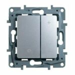 Legrand ETIKA Светорегулятор нажимной 400B т алюминий