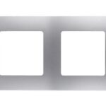 Рамка 2 поста Legrand ETIKA, алюминий