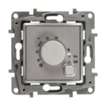 Термостат Legrand ETIKA с внешним датчиком для тёплых полов алюминий