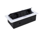 Розетка горизонтальная выдвижная RocketSocket 2EU + 2USB Белая